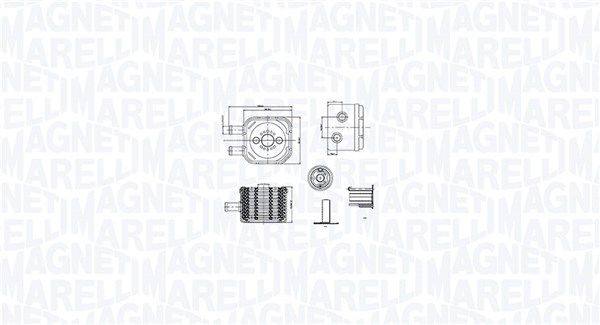 Chłodnica oleju, olej silnikowy MAGNETI MARELLI 350300003500