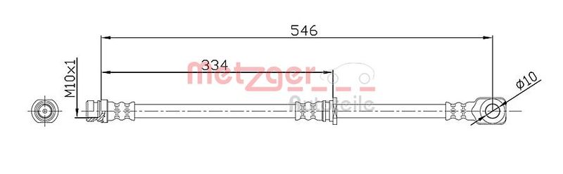 Przewód hamulcowy elastyczny METZGER 4110918