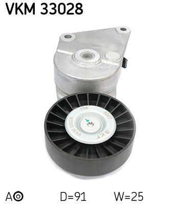 Rolka napinacza, pasek klinowy wielorowkowy SKF VKM 33028