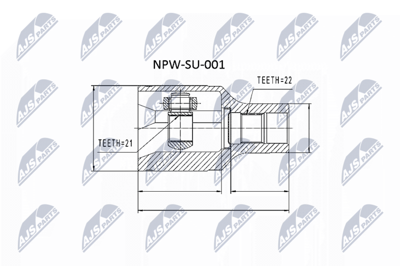 Zestaw przegubu, wał napędowy NTY NPW-SU-001