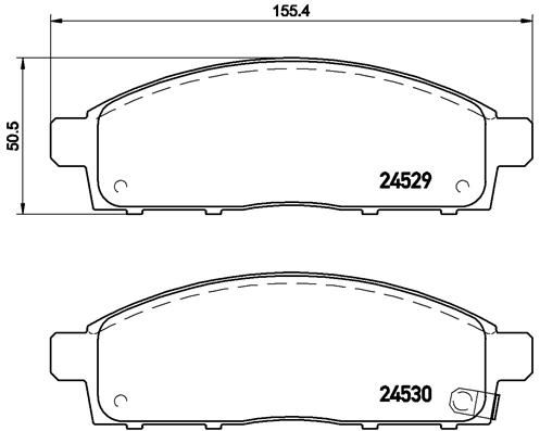 Zestaw klocków hamulcowych, hamulce tarczowe BREMBO P 54 038
