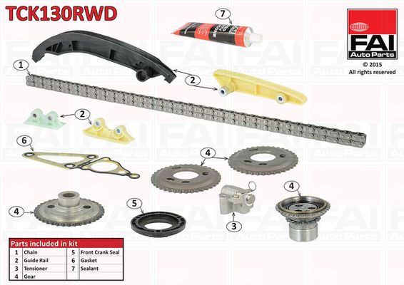 Zestaw łańcucha rozrządu FAI AutoParts tck130rwd