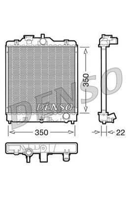 Chłodnica, układ chłodzenia silnika DENSO DRM40003