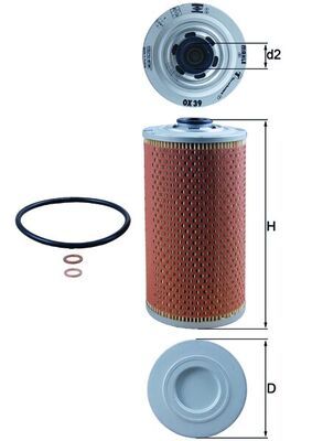 Filtr oleju MAHLE OX39D