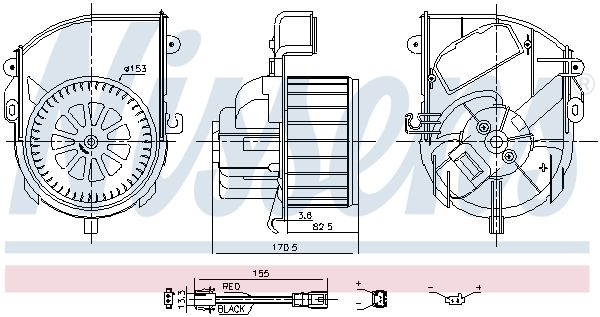 Wentylator wewnętrzny NISSENS 87651