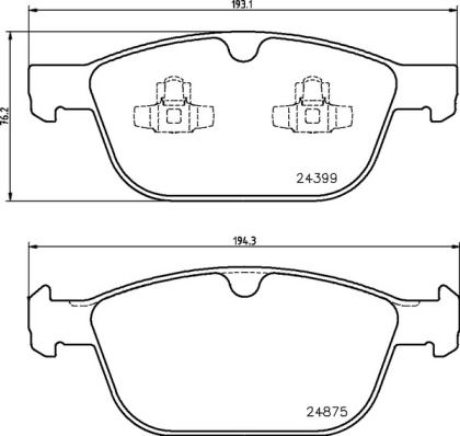 Zestaw klocków hamulcowych, hamulce tarczowe BREMBO P 86 023