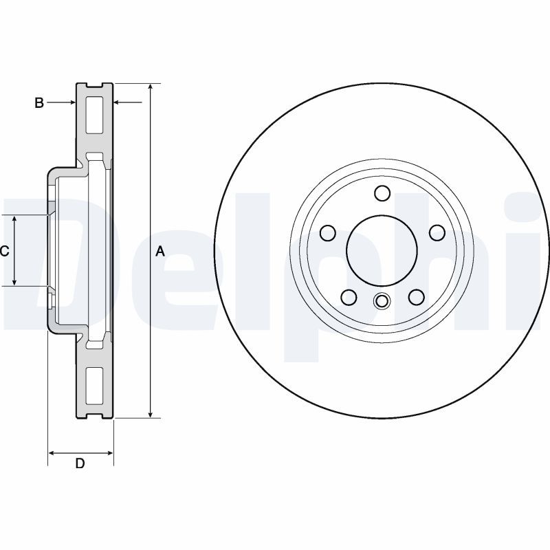 Tarcza hamulcowa DELPHI BG9155C