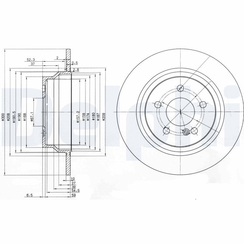 Tarcza hamulcowa DELPHI BG3757