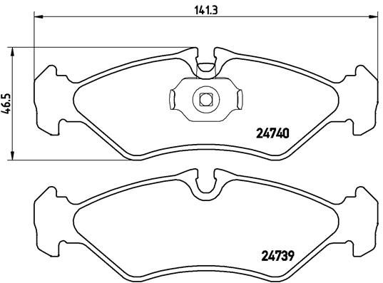 Zestaw klocków hamulcowych, hamulce tarczowe BREMBO P 50 081