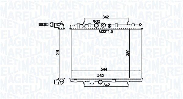 Chłodnica, układ chłodzenia silnika MAGNETI MARELLI 350213156100