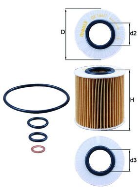 Filtr oleju MAHLE OX166/1D