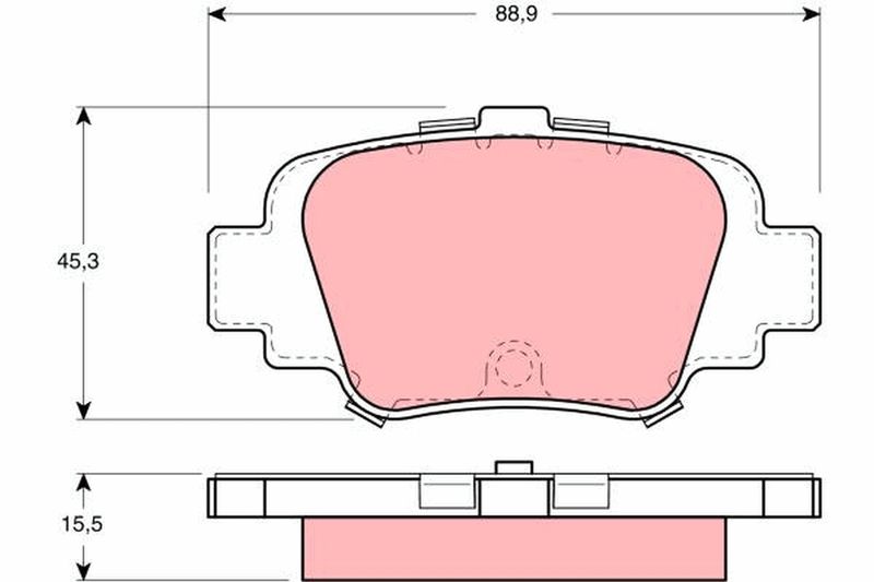 Zestaw klocków hamulcowych, hamulce tarczowe TRW GDB1060