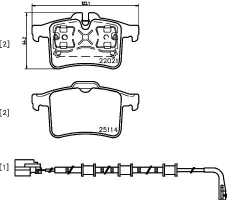 Zestaw klocków hamulcowych, hamulce tarczowe BREMBO P 36 034