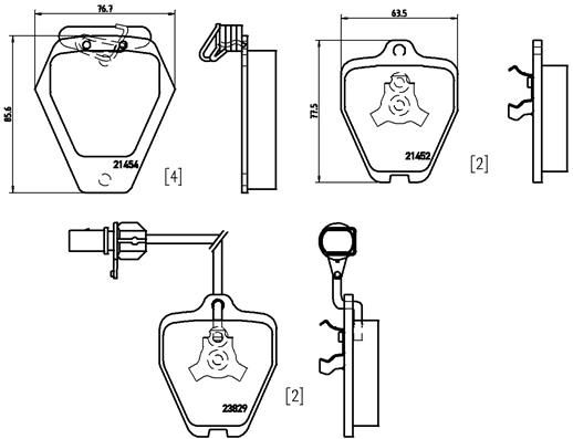 Zestaw klocków hamulcowych, hamulce tarczowe BREMBO P 85 096