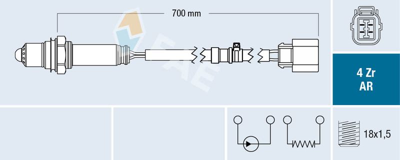 Sonda lambda FAE 75609