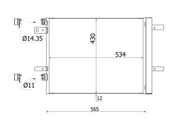 Skraplacz, klimatyzacja MAHLE ac 965 000s