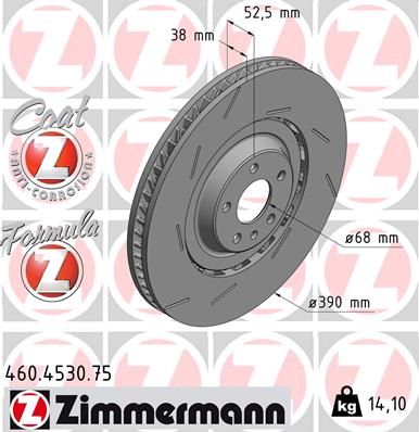 Tarcza hamulcowa ZIMMERMANN 460.4530.75