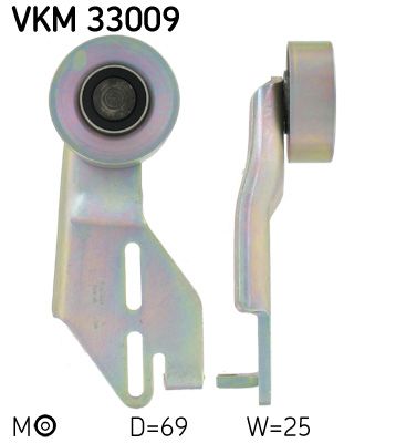 Rolka napinacza, pasek klinowy wielorowkowy SKF vkm 33009
