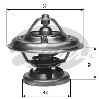 Termostat, płyn chłodzący GATES TH12685G1