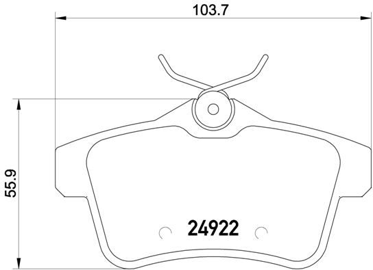 Zestaw klocków hamulcowych, hamulce tarczowe BREMBO P 61 114X