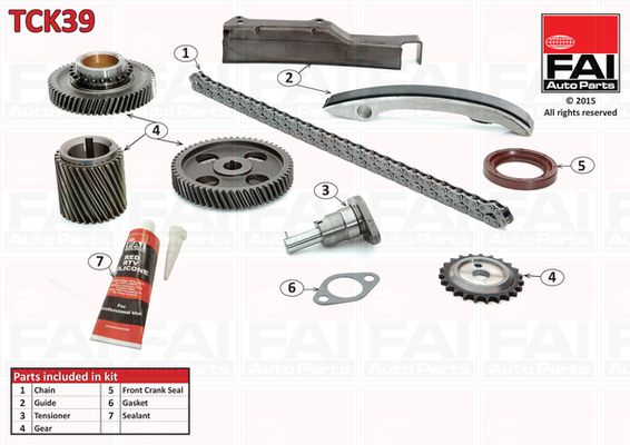 Zestaw łańcucha rozrządu FAI AutoParts TCK39