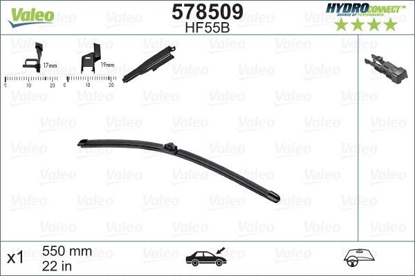 Pióro wycieraczki VALEO 578509