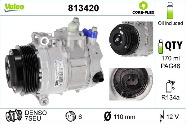 Sprężarka, klimatyzacja VALEO 813420