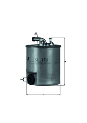 Filtr paliwa KNECHT KL 174