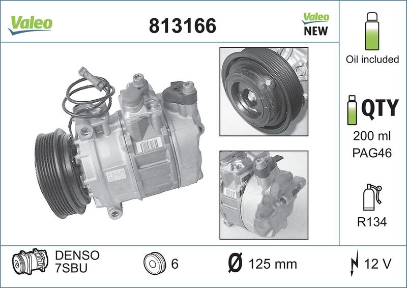 Sprężarka, klimatyzacja VALEO 813166