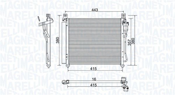 Skraplacz, klimatyzacja MAGNETI MARELLI 350203980000