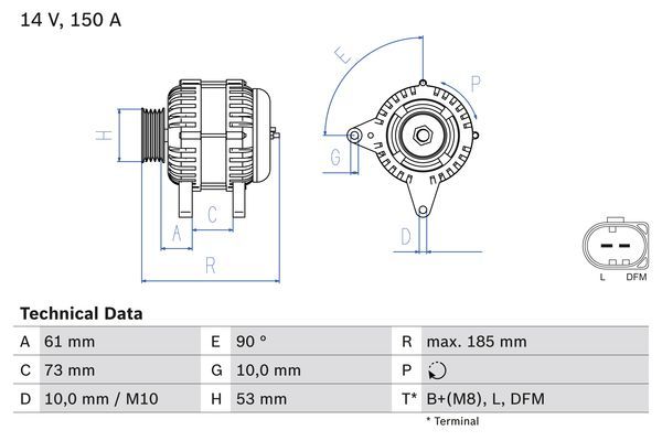 Alternator BOSCH 0986048921