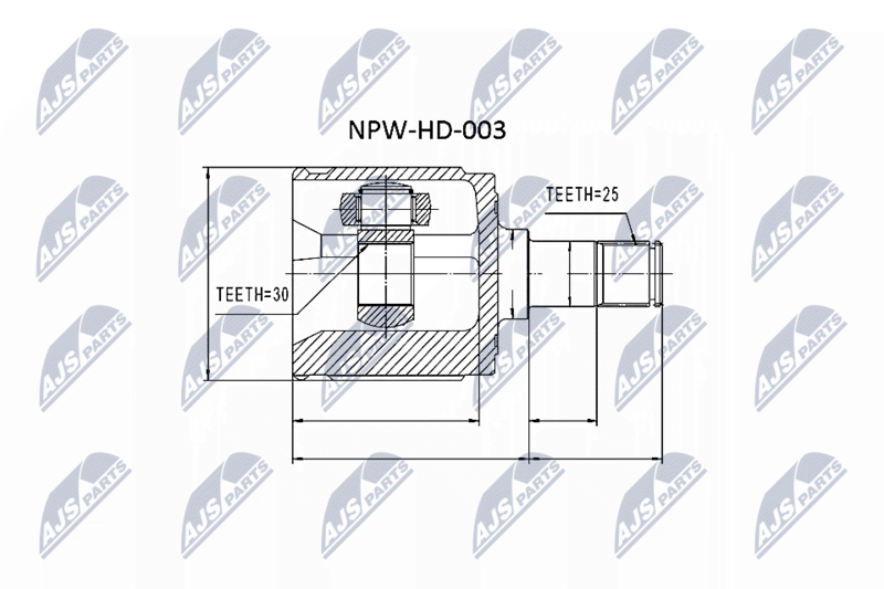 Zestaw przegubu, wał napędowy NTY NPW-HD-003