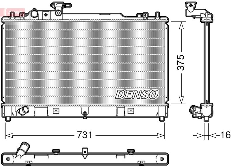Chłodnica, układ chłodzenia silnika DENSO DRM44036