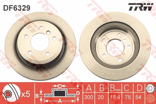 Tarcza hamulcowa TRW DF6329