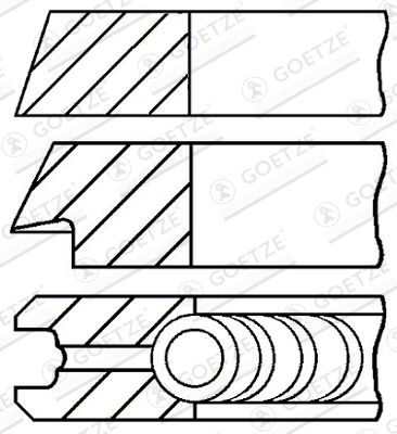 Zestaw pierścieni tłokowych Goetze Engine 08-115900-00