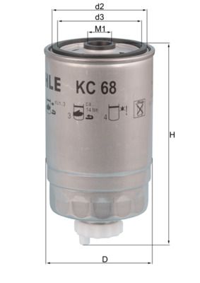 Filtr paliwa MAHLE KC68
