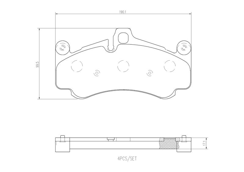 Zestaw klocków hamulcowych, hamulce tarczowe BREMBO P 65 034