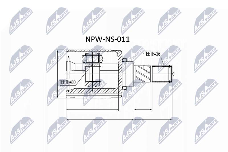 Zestaw przegubu, wał napędowy NTY NPW-NS-011
