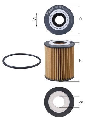 Filtr oleju MAHLE OX1237D