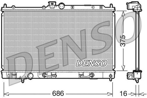 Chłodnica, układ chłodzenia silnika DENSO DRM45024