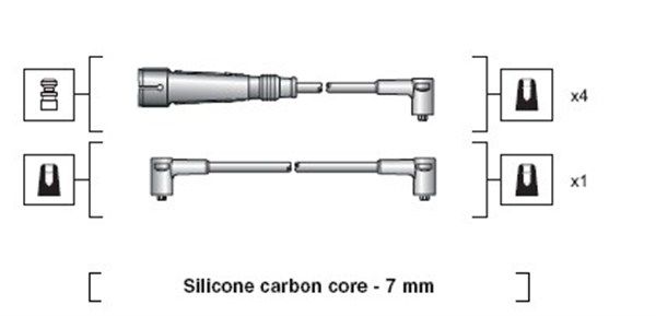 Zestaw przewodów zapłonowych MAGNETI MARELLI 941318111040