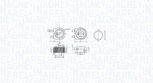 Chłodnica oleju, olej silnikowy MAGNETI MARELLI 350300001900