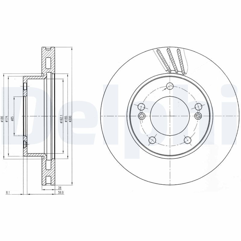 Tarcza hamulcowa DELPHI BG4207