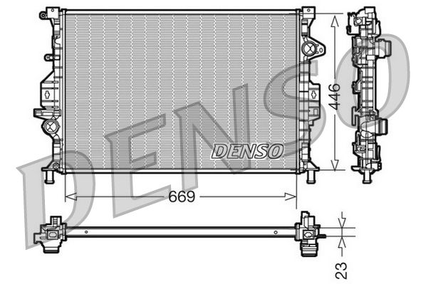 Chłodnica, układ chłodzenia silnika DENSO DRM10077