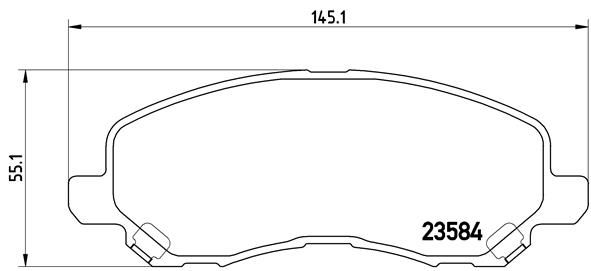 Zestaw klocków hamulcowych, hamulce tarczowe BREMBO P 54 030