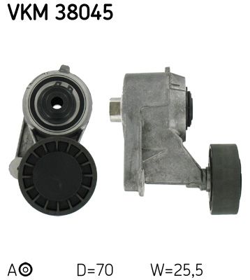 Rolka napinacza, pasek klinowy wielorowkowy SKF vkm 38045