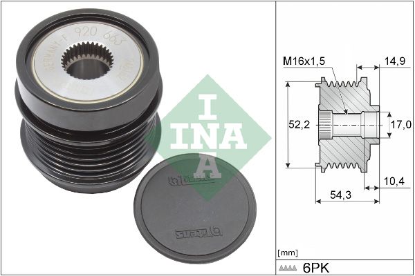 Alternator - sprzęgło jednokierunkowe INA 535034210