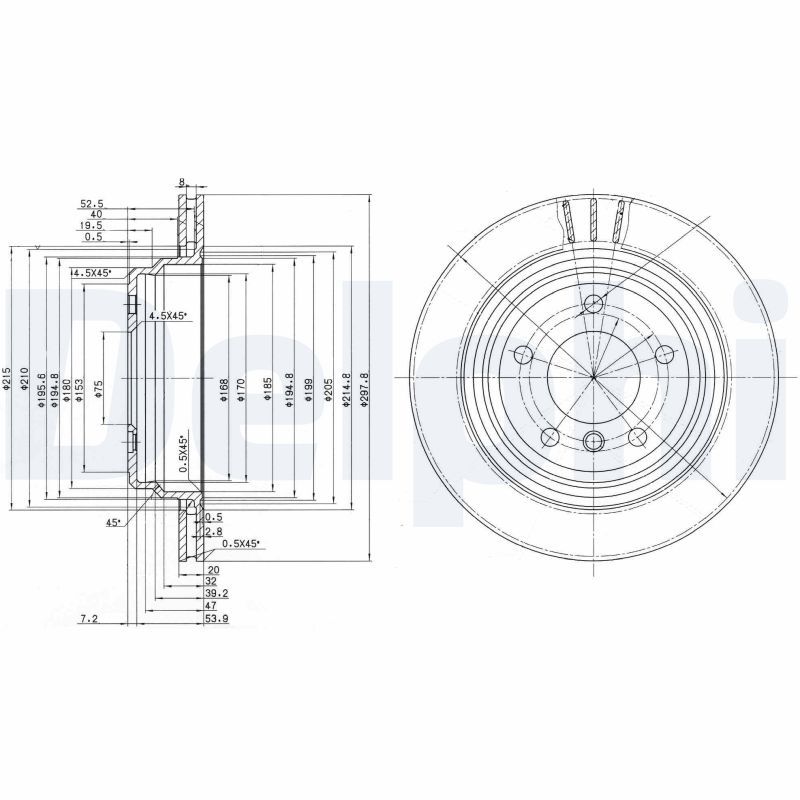 Tarcza hamulcowa DELPHI BG3042