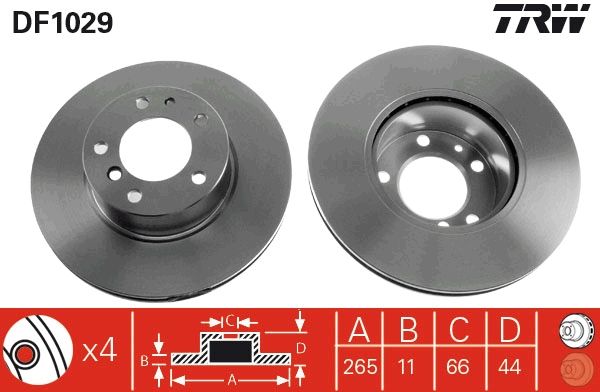 Tarcza hamulcowa TRW DF1029