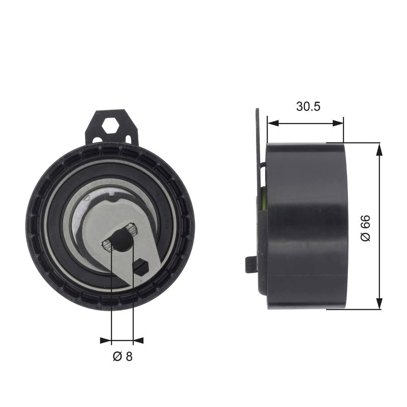 Rolka napinacza, pasek rozrządu GATES t43034